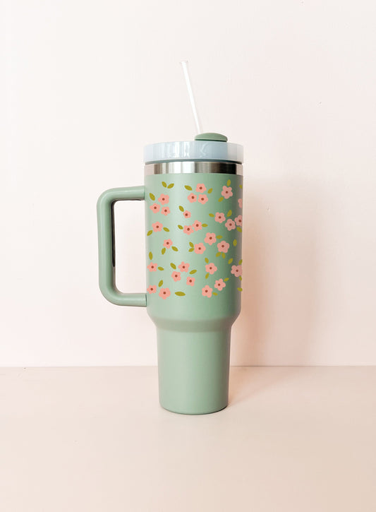 Gobelet isotherme 40oz - sauge Bloom rose