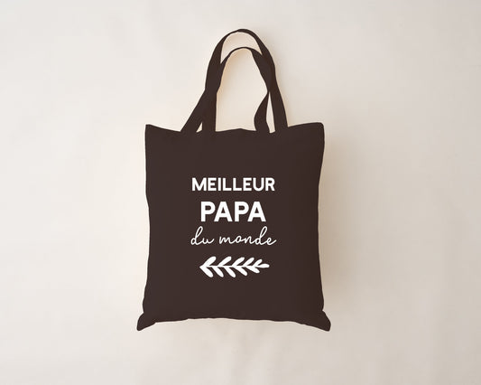Sac réutilisable noir - meilleur papa du monde