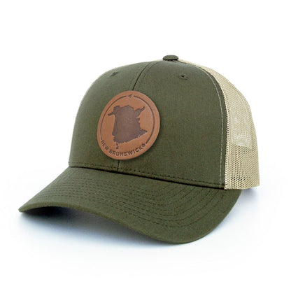 New Brunswick Leather Patch Trucker Hat