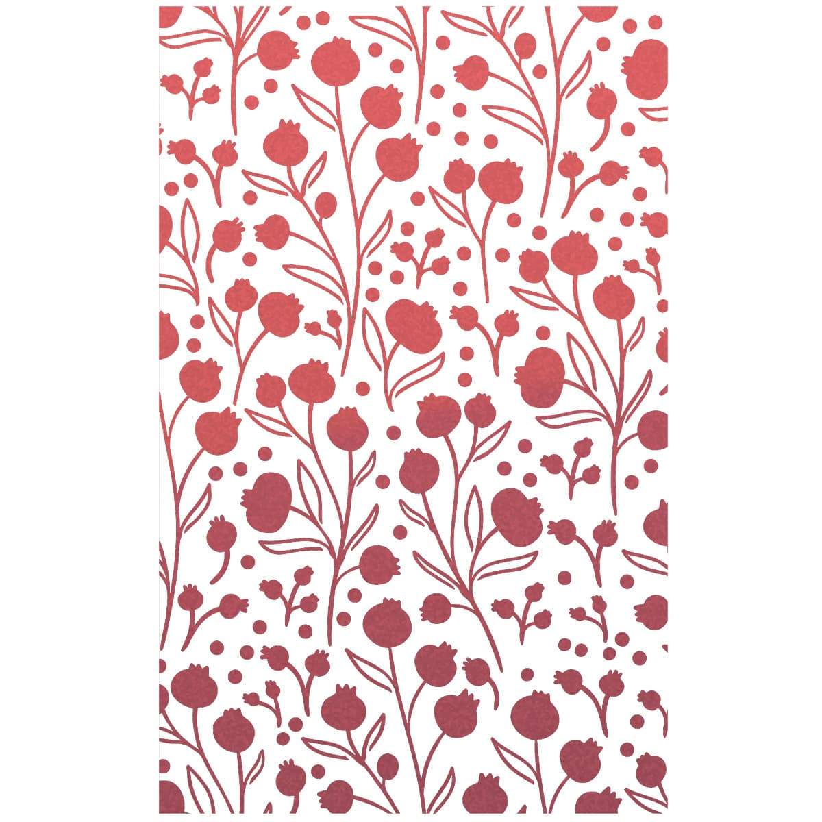 Ciao Bella Texture Stencil 5"x8" Winter Berries