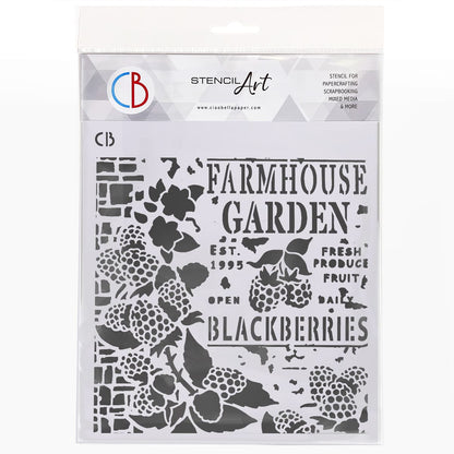 Ciao Bella Texture Stencil 8x8 Farmhouse Garden