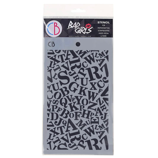 Ciao Bella Texture Stencil 5"x8" Newspaper Font