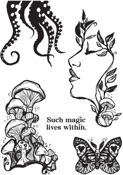 Creative Expressions Jane Davenport Magic Within 6 in x 8 in Clear Stamp Set