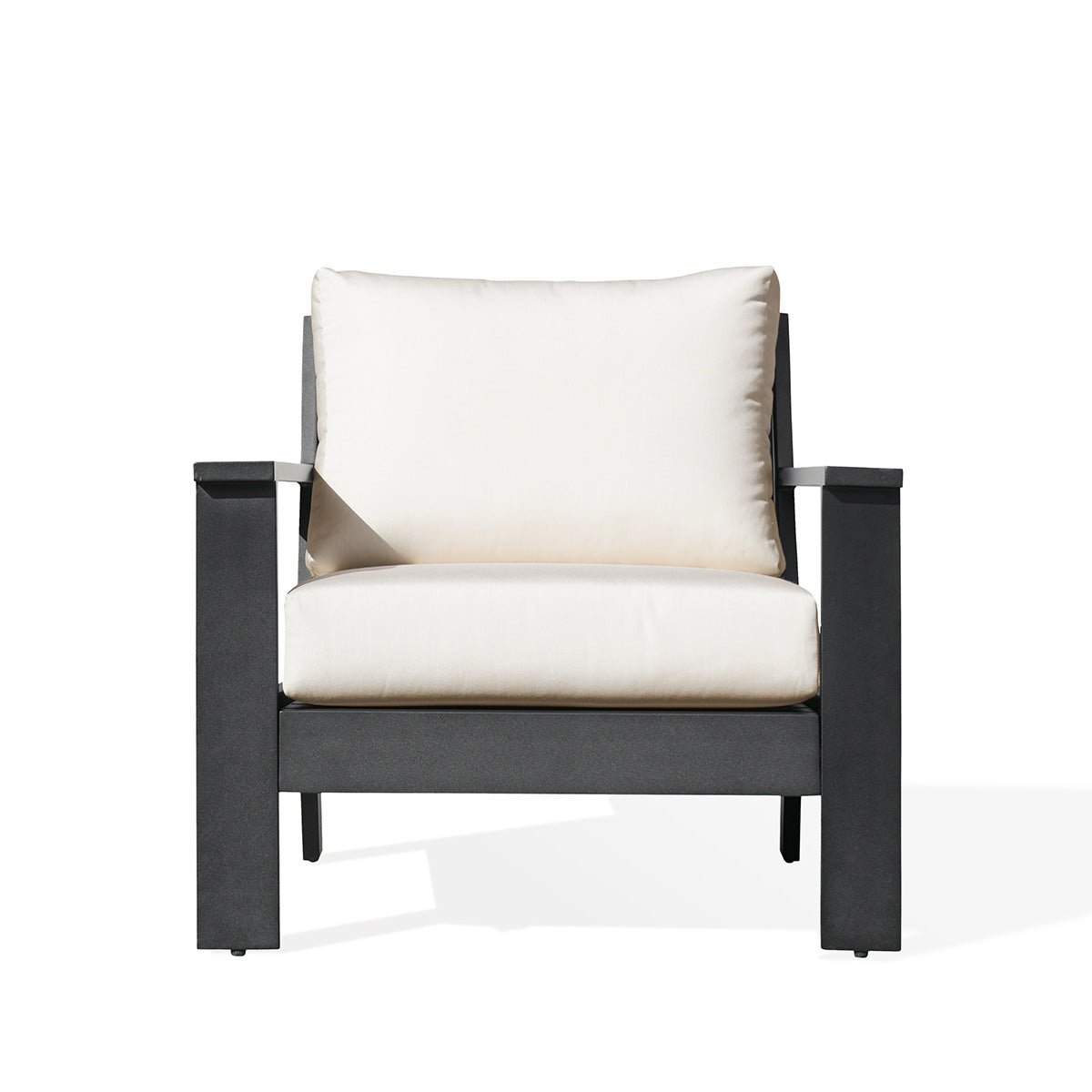 Magnolia Black Aluminum Club Chair with Sunbrella® Cushions - AURABAGS SHOP