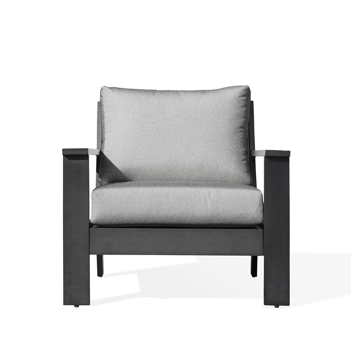 Magnolia Black Aluminum Club Chair with Sunbrella® Cushions - AURABAGS SHOP