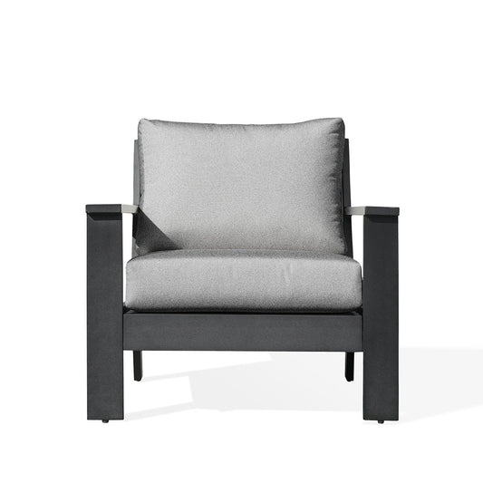 Magnolia Black Aluminum Club Chair with Sunbrella® Cushions - AURABAGS SHOP