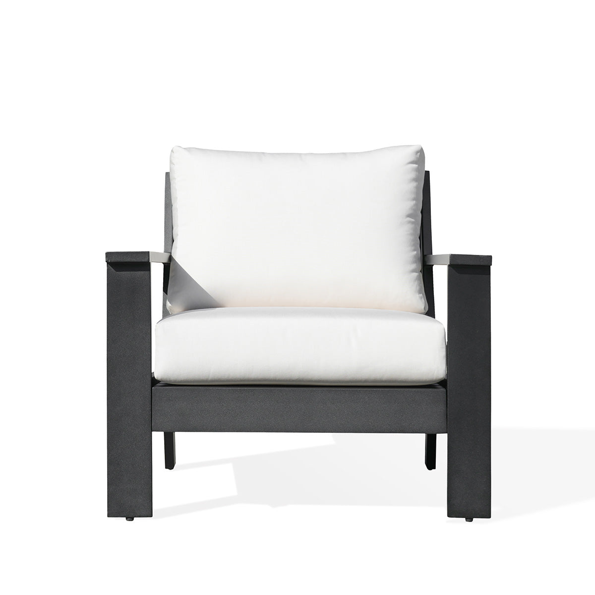 Magnolia Black Aluminum Club Chair with Sunbrella® Cushions - AURABAGS SHOP