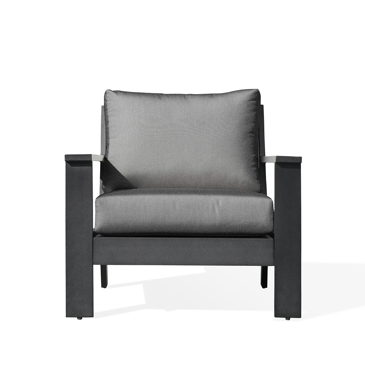 Magnolia Black Aluminum Club Chair with Sunbrella® Cushions - AURABAGS SHOP