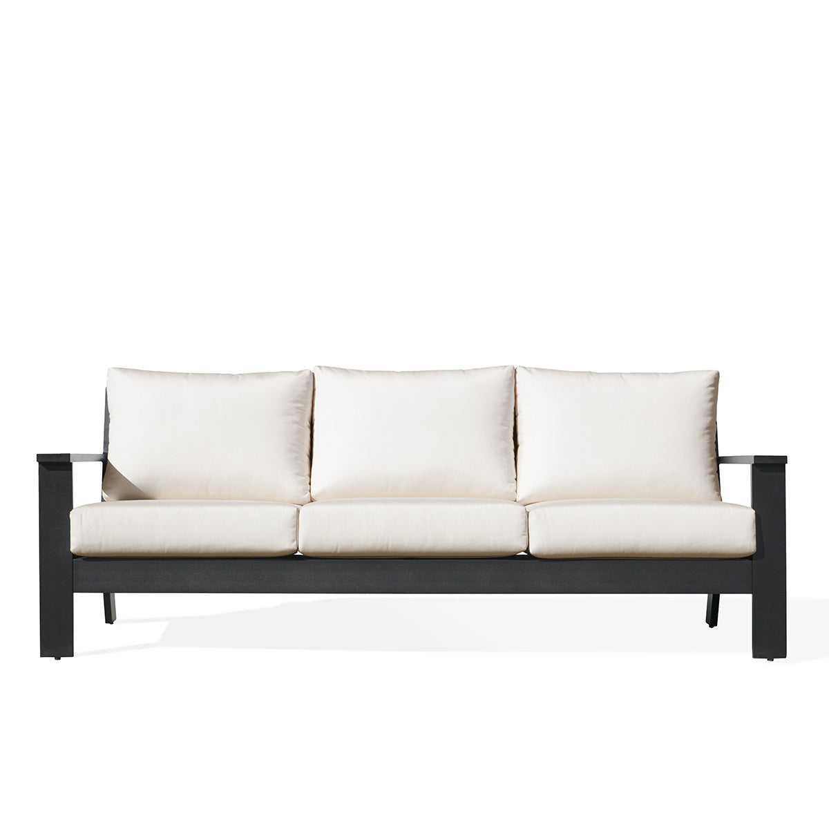 Magnolia Black Aluminum Sofa with Sunbrella® Cushions - AURABAGS SHOP