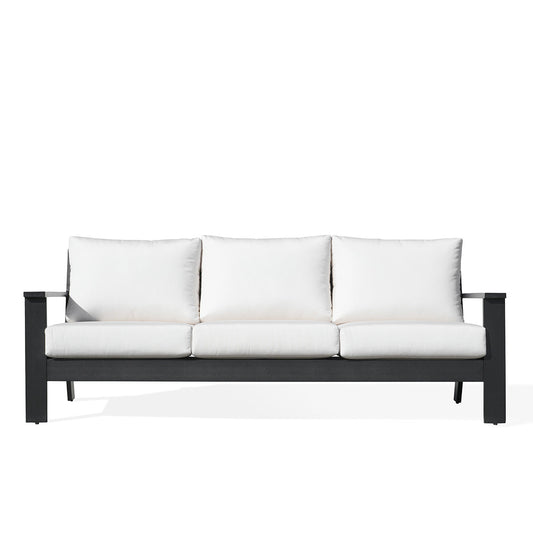 Magnolia Black Aluminum Sofa with Sunbrella® Cushions - AURABAGS SHOP