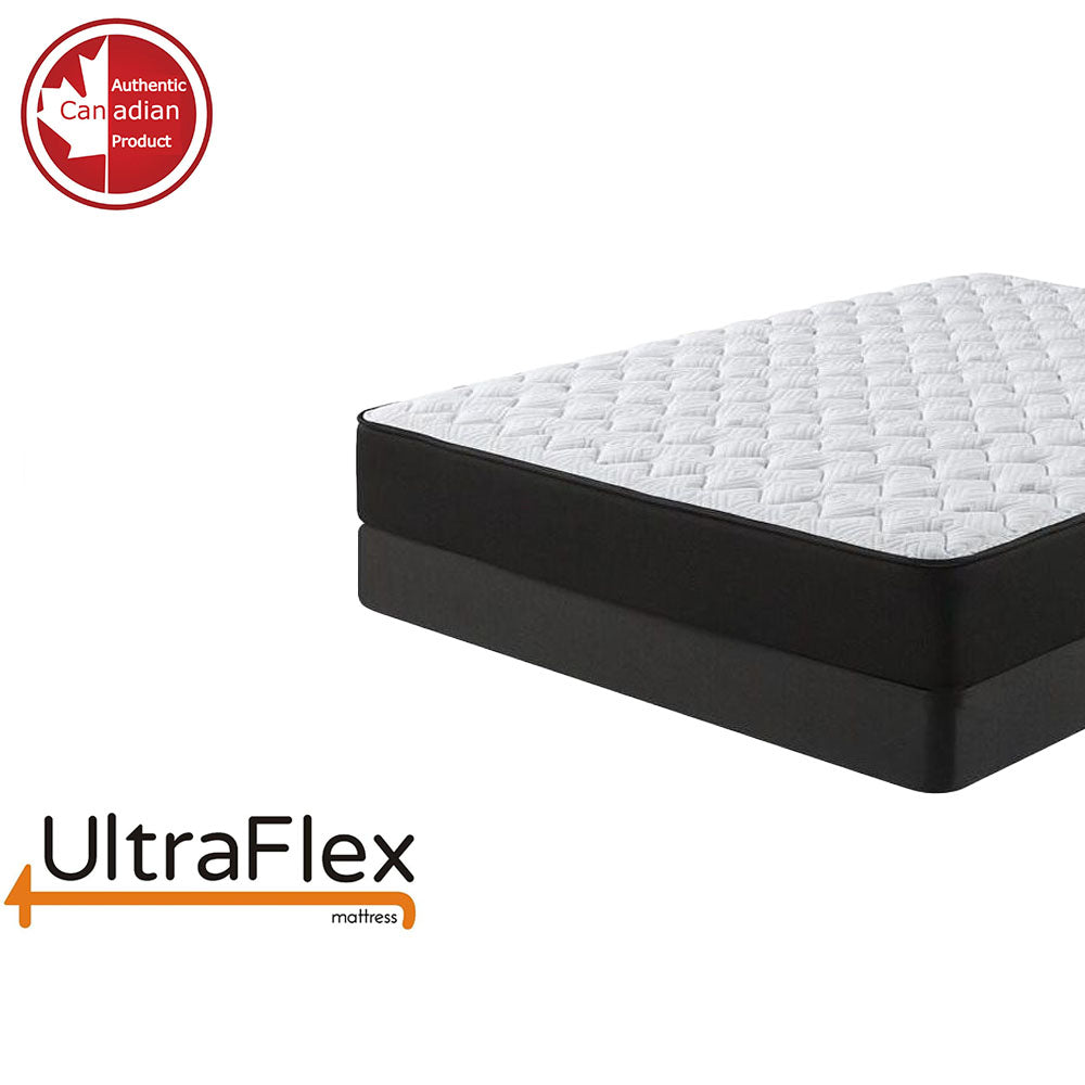 UltraFlex® PURITY- Orthopedic Spinal Care, Cool Gel Posture Support Mattress, Pressure Relief Foam Encased Quilting for Low Motion Transfer (Made in Canada)- With Waterproof Mattress Protector