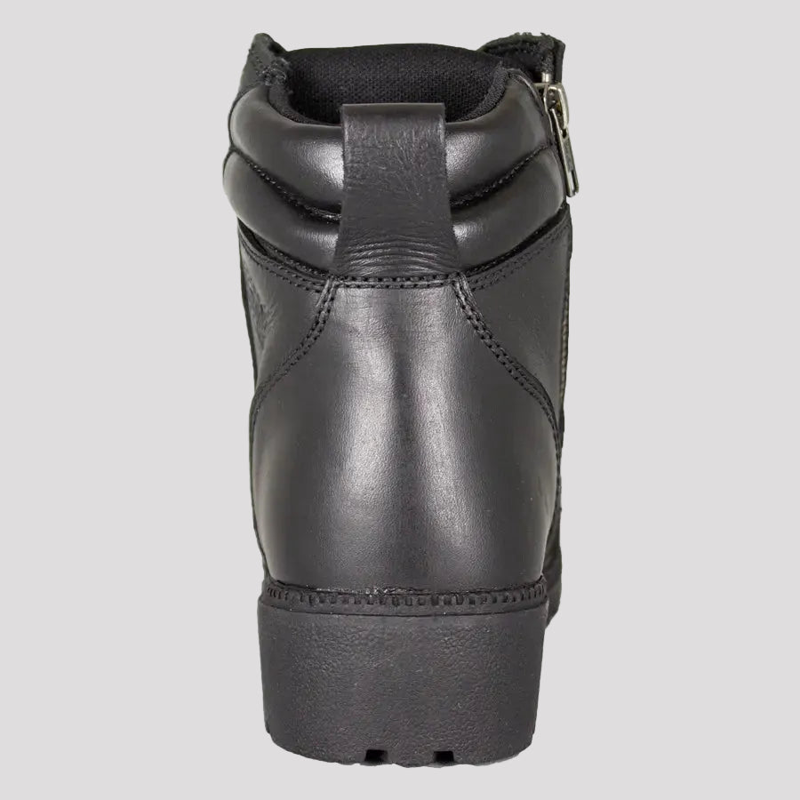 Milwaukee Leather Women's Side Zip Lace Up Motorcycle Boots