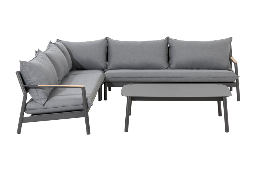 Monti Nordic Aluminum Sectional Set – Grey Cushions - AURABAGS SHOP