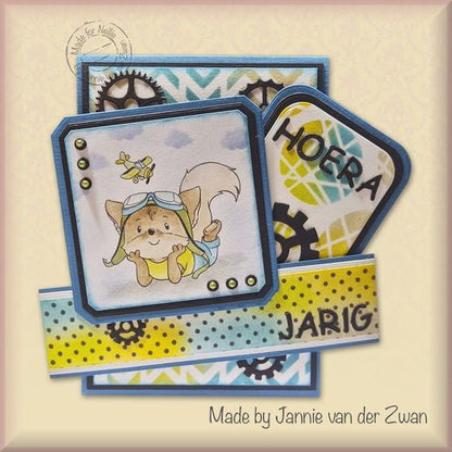 Nellie's Choice Clear Stamp Nellie's Cuties - Dreaming To Be A Pilot