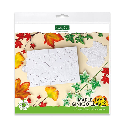 Flower Pro Maple, Ivy and Ginkgo Leaves Silicone Mould and Veiner