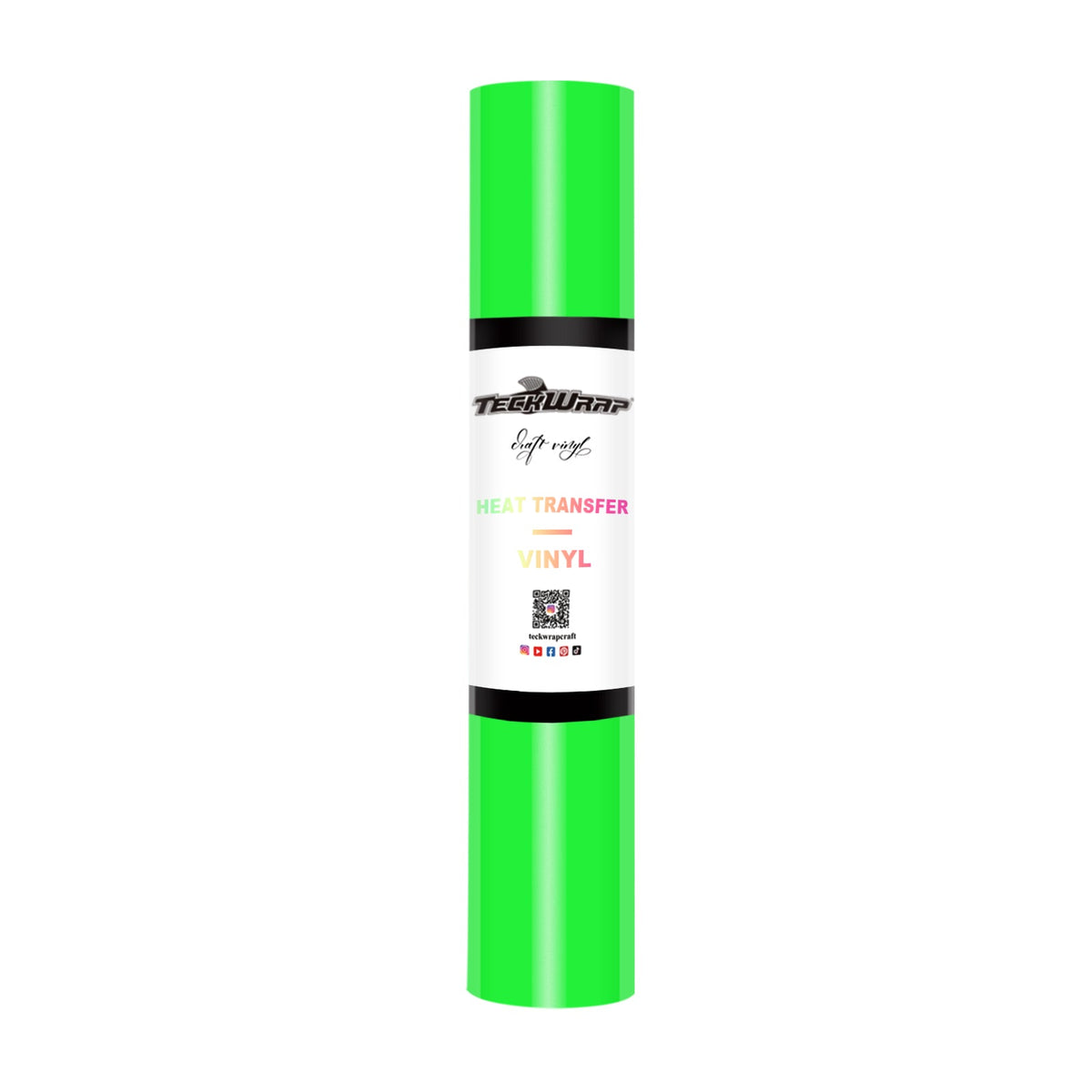 Teckwrap PU Heat Transfer Vinyl - Neon Green | Durable & Easy-to-Use for All Purposes!