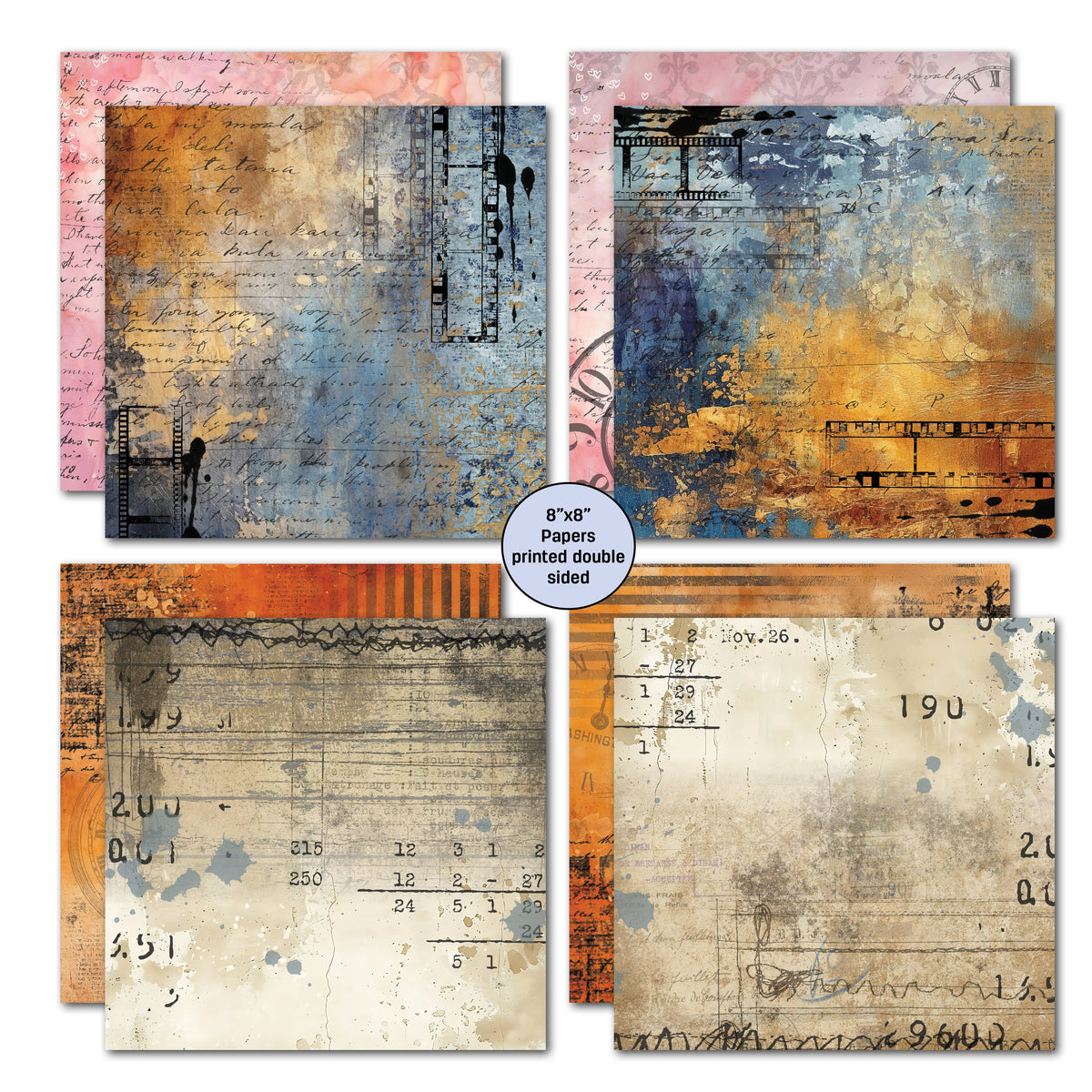 3Quarter Designs Oh Texture 8x8 Paper Pack