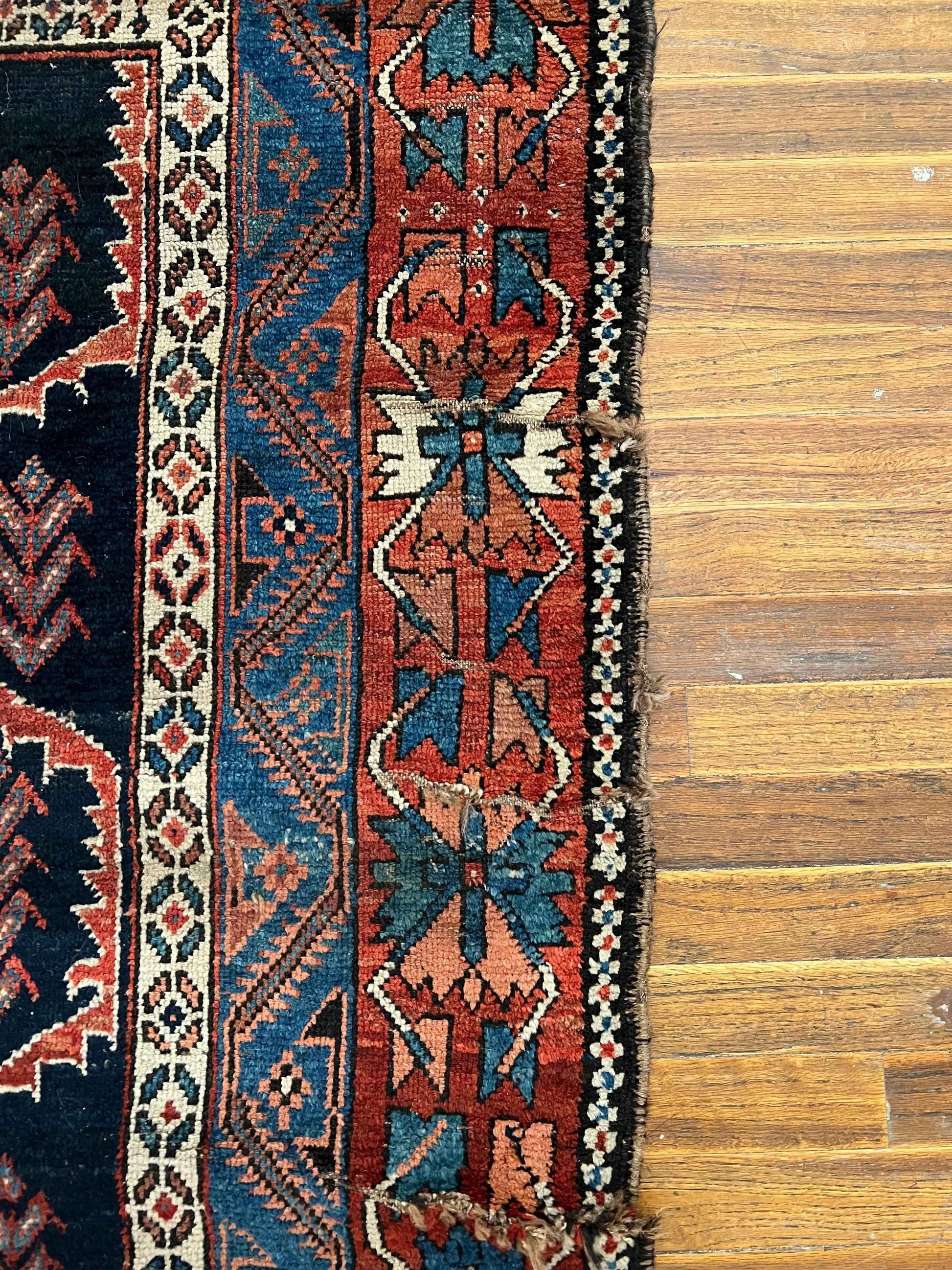Antique Persian Afshar Rug | 7’ 4" x 5’