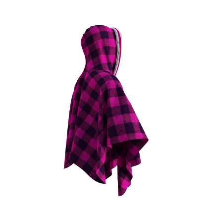 Pook Poncho - Adult Pink Polar Fleece w/ Snap Fastners