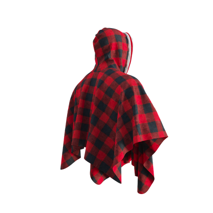 Pook Poncho - Adult Red Polar Fleece w/ Snap Fastners