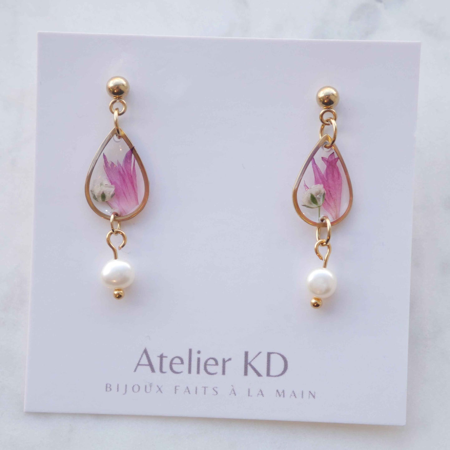 Boucles d'oreilles Lucy - Perla - gouttes  (medium 12mm)