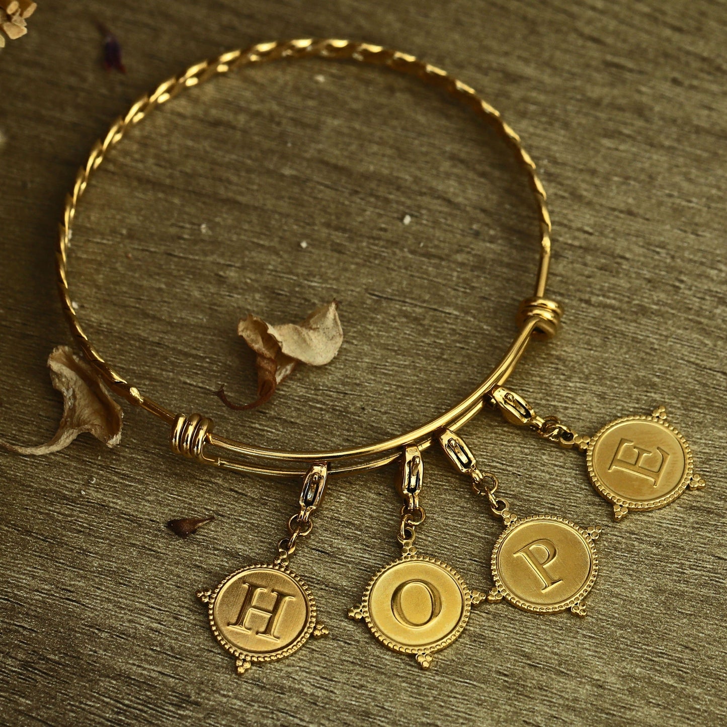 Gold Ornate Alphabet Letter Charms (A–Z) for Necklaces & Bracelets