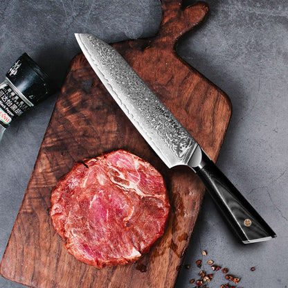Hagakure 20 - Japanisches Santoku-Messer 20 cm - VG10 Damaszener Stahl