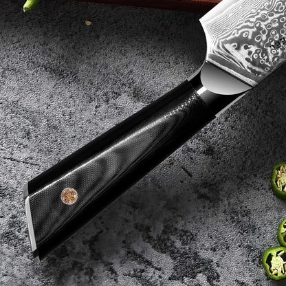 Hagakure 20 - Japanisches Santoku-Messer 20 cm - VG10 Damaszener Stahl