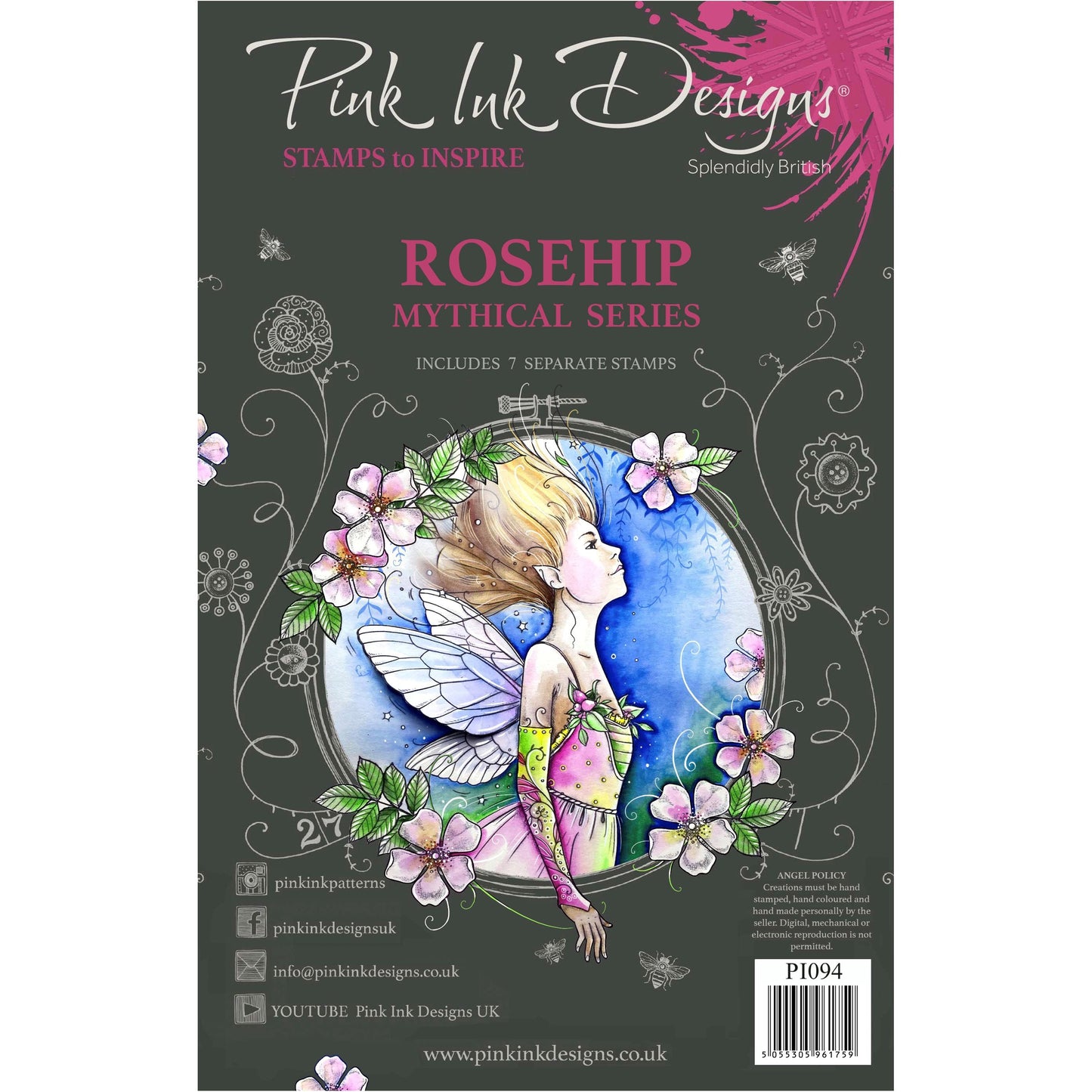 Rosehip A5 Clear Stamp Set