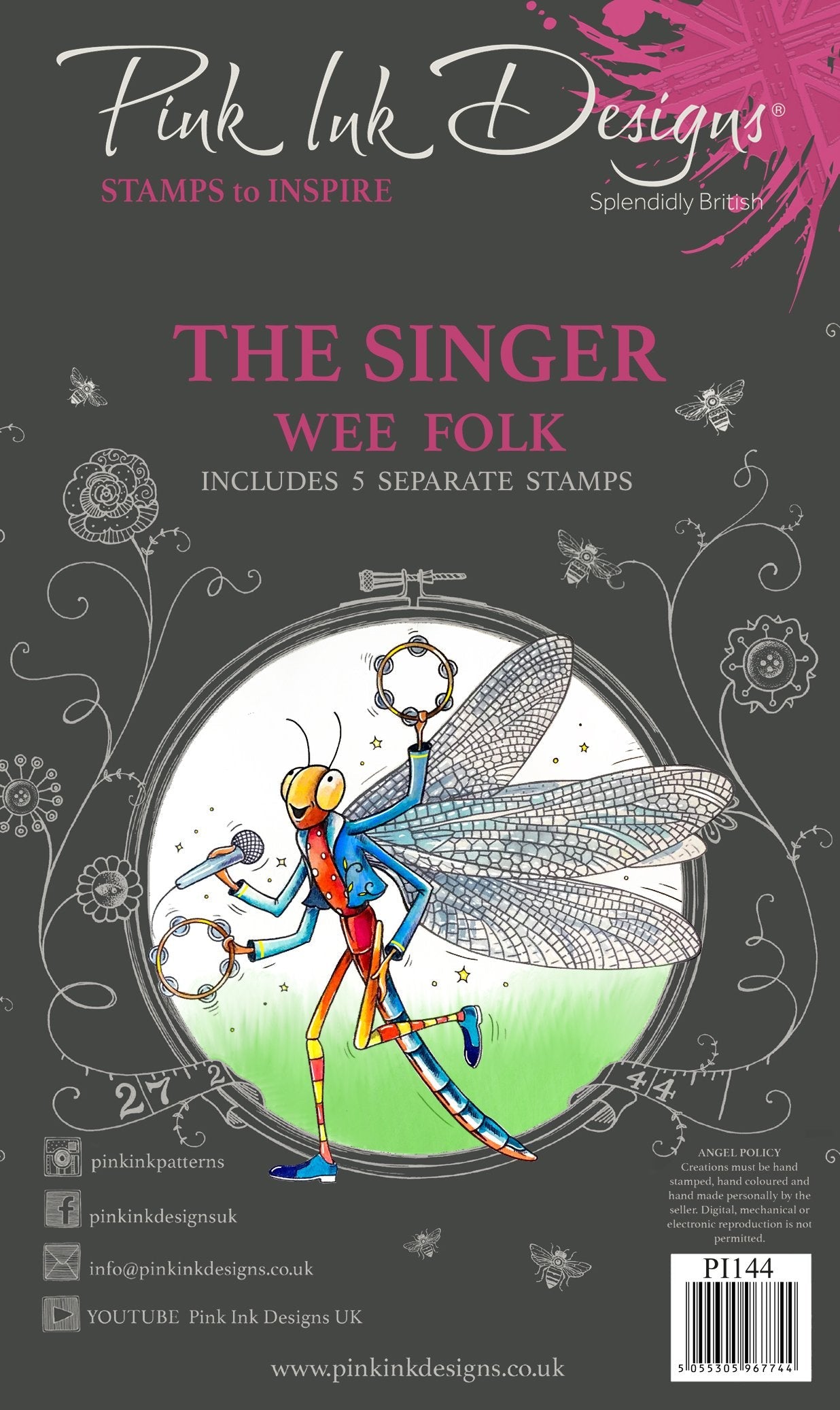 Pink Ink Designs The Singer A6 Clear Stamp Set