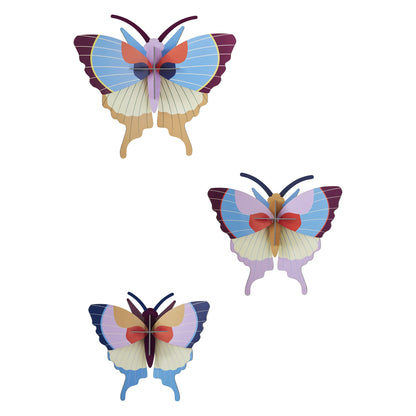 Plum Fringe Butterflies<br> Set of 3