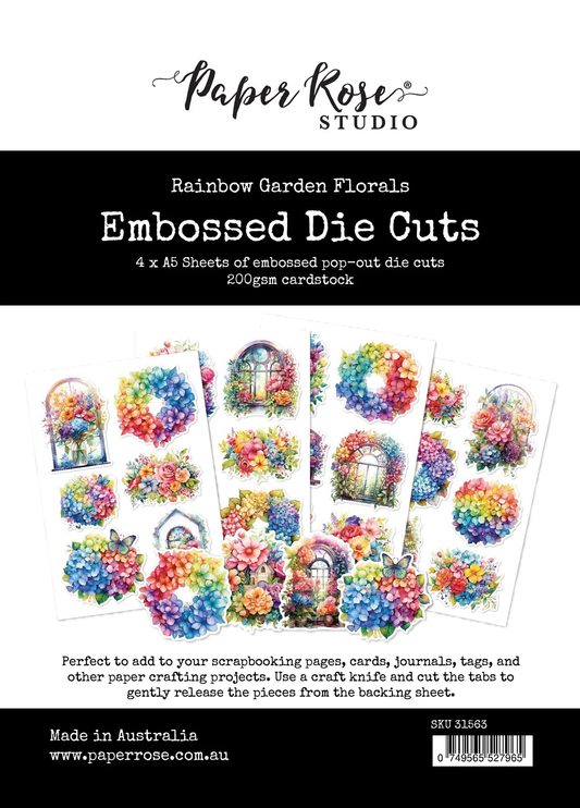 Rainbow Garden Florals Embossed Die Cuts 31563
