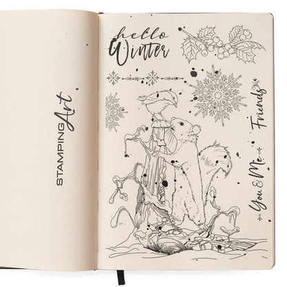 Ciao Bella Clear Stamp Set 6"x8" Hello Winter