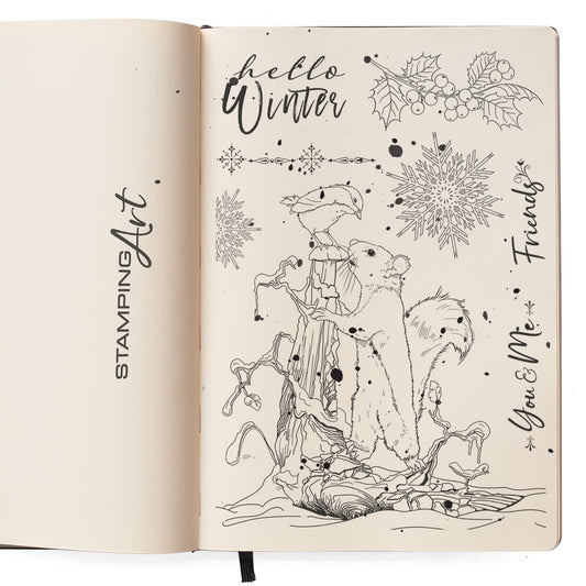 Ciao Bella Clear Stamp Set 6"x8" Hello Winter