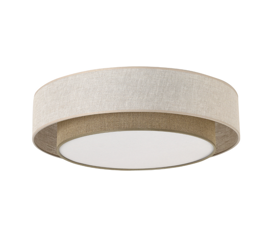 CALISTO JUTE Scandinavian Flush Mount Ceiling Light for Bedroom, Hallway & Living Room