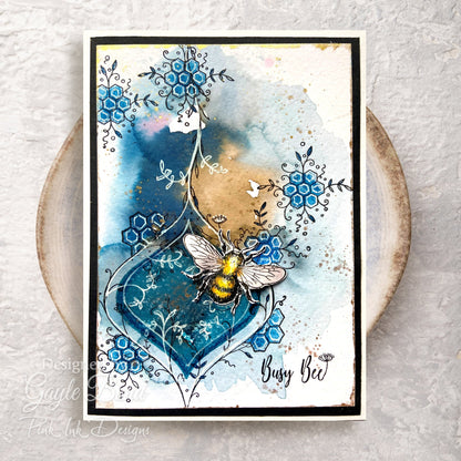Pink Ink Designs The Flight Of The Bumblebee 6 in x 8 in Clear Stamp Set