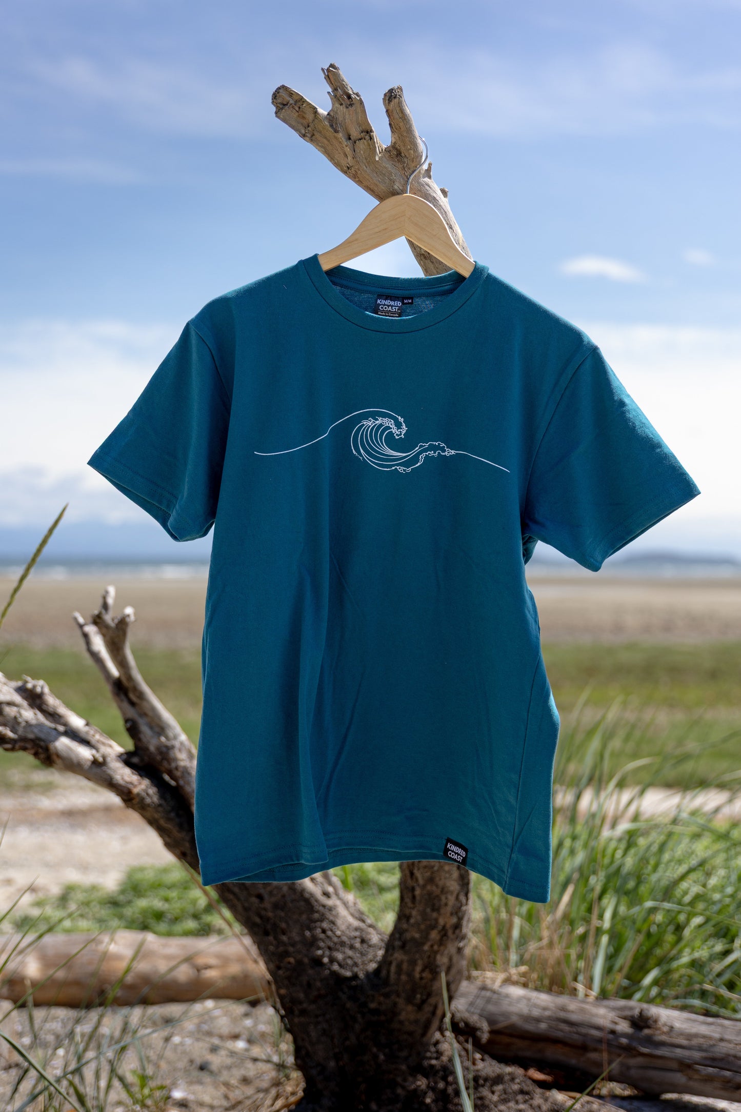 NEW WAVE - Unisex 100% Organic Cotton Tee - Ocean Blue