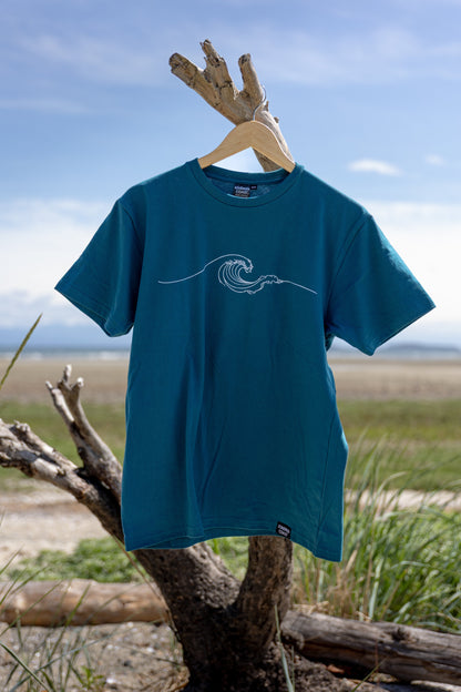 NEW WAVE - Unisex 100% Organic Cotton Tee - Ocean Blue
