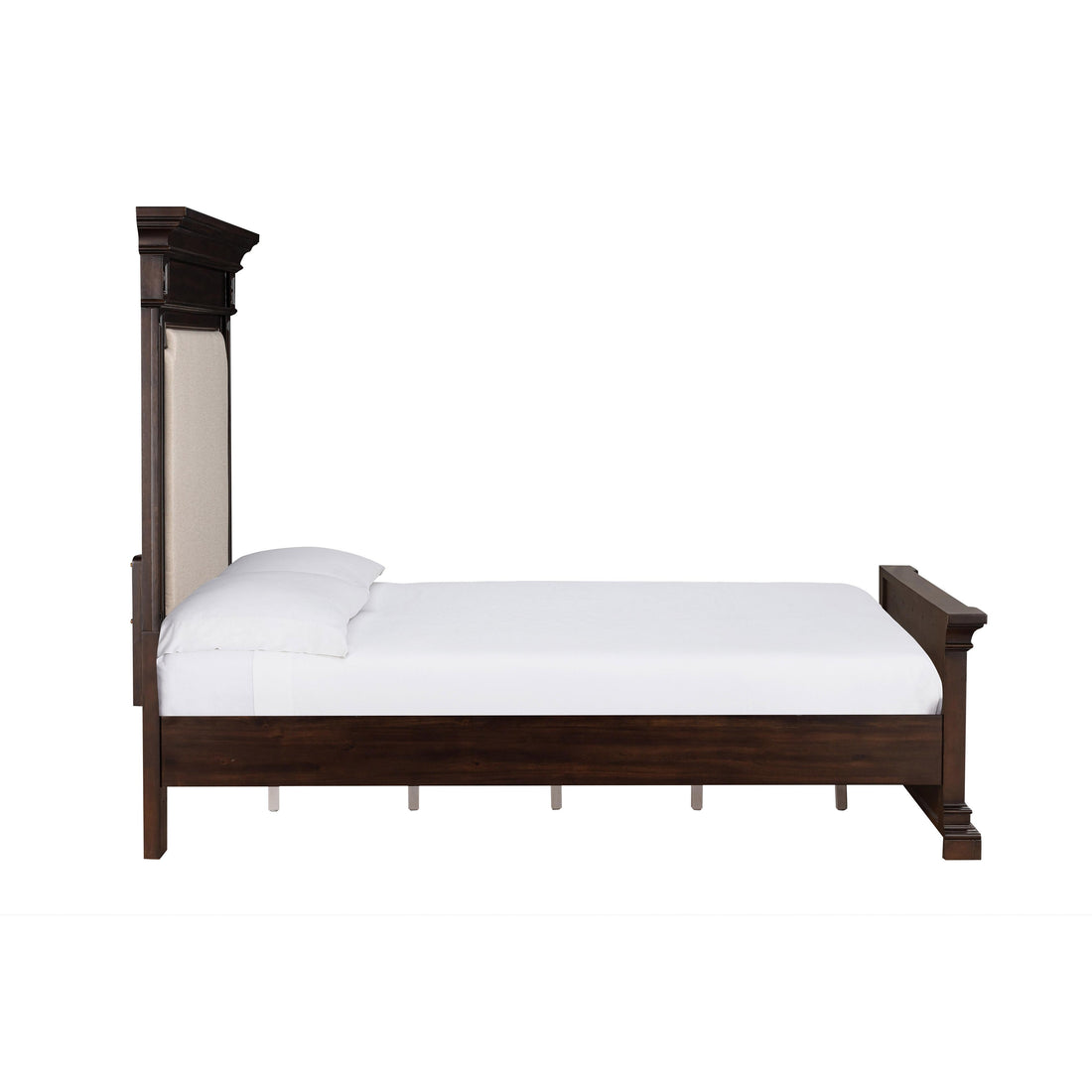 Westwood Upholstered Retro Vintage Wood Bed - Brown