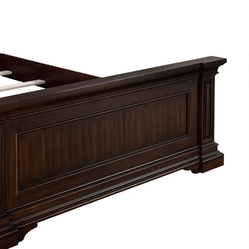 Westwood Upholstered Retro Vintage Wood Bed - Brown