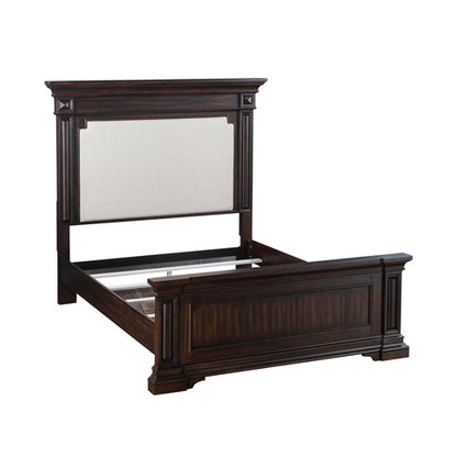 Westwood Upholstered Retro Vintage Wood Bed - Brown
