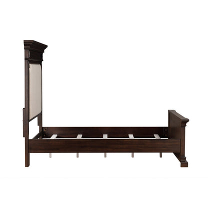 Westwood Upholstered Retro Vintage Wood Bed - Brown