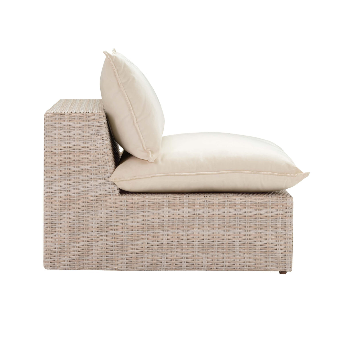 Sunbay 4 Piece Outdoor Natural Wicker Modular Sectional - Beige