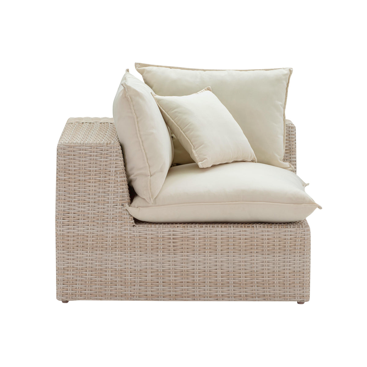 Sunbay 3 Seater Outdoor Natural Wicker Modular Sofa - Beige