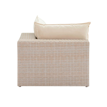 Sunbay 2 Seater Outdoor Natural Wicker Modular Sofa - Beige