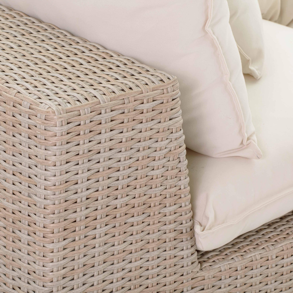 Sunbay 3 Seater Outdoor Natural Wicker Modular Sofa - Beige