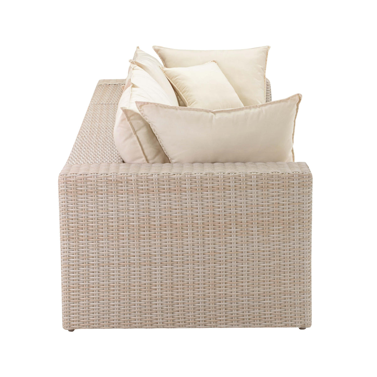 Sunbay 2 Seater Outdoor Natural Wicker Modular Sofa - Beige