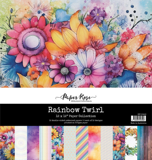 Rainbow Twirl 12x12 Paper Collection 30429