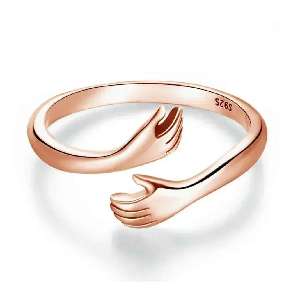 Sterling Silver Hug Ring (Adjustable)