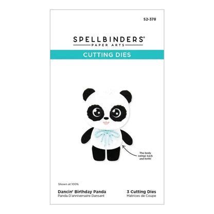 Dancin' Birthday Panda Etched Dies from the Monster Birthday Collection